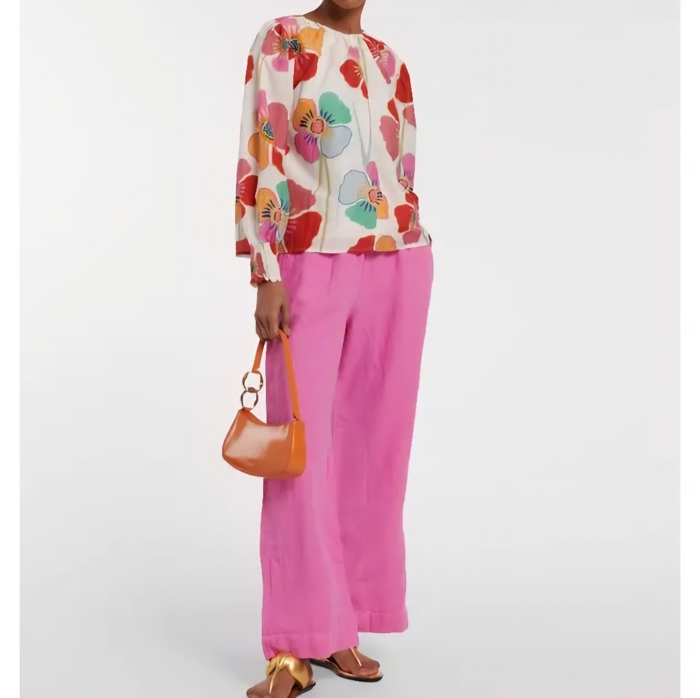 Velvet By Grahm And Spencer Womens Velvet Avery Longsleeve Floral Blouse Size M - Picture 3 of 17